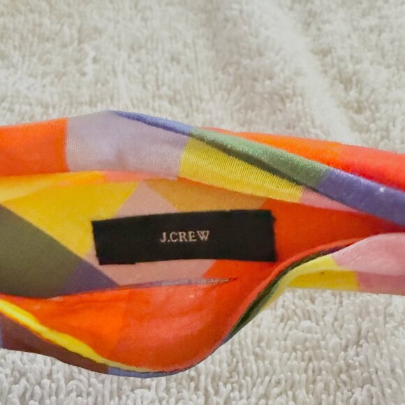 JCrew Knot Headband in Rainbow Plaid - Picture 4 of 4